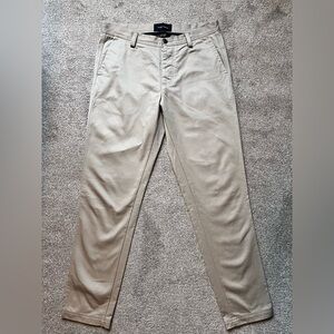 Mens Wings + Horns Casual Trouser Cotton Pants Size 33x32 EUC Cream/Khaki